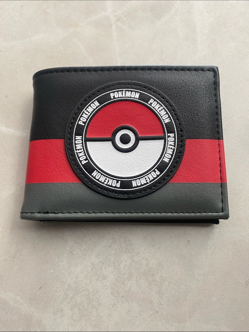 Pokemon Black, Red & Gray Poké Ball Bi-Fold Wallet